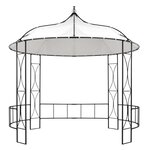 vidaXL Belvédère 300 x 290 cm Blanc Rond