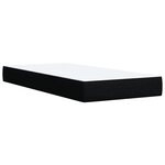 vidaXL Sommier à lattes de lit avec matelas noir simple tissu