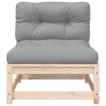 vidaXL Canapés de jardin sans accoudoirs coussins 2Pièces bois massif pin