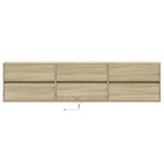 vidaXL Meuble TV mural avec LED chêne sonoma 180x31x45 cm