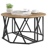 vidaXL Table basse Chêne artisanal 80 x 80 x 42 cm