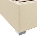 vidaXL Cadre de lit avec matelas Crème 160 x 200 cm tissu