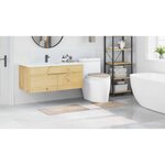 vidaXL Tapis de bain 3 Pièces Crème 50 x 50 cm Polypropylène