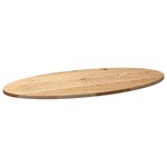vidaXL Dessus de table 100x50x2 cm bois de chêne massif ovale
