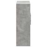 vidaXL Buffet haut gris béton 80x42 5x124 cm bois d'ingénierie