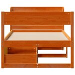 vidaXL Cadre de lit sans matelas cire marron 75x190 cm bois pin massif