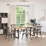vidaXL Pieds de table à manger en forme de U  2 pièces  acier naturel  70 x (72-73) cm