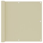 vidaXL Écran de balcon Crème 90x300 cm Tissu Oxford