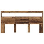 vidaXL Tête de lit Bois Ancien 200 x 17 x 102 cm Bois d'ingénierie