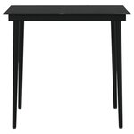 vidaXL Ensemble à manger de jardin avec coussins 3 Pièces noir