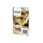 Epson pack de 1 cartouche d'encre 16xl plume - jaune - haute capacitéblister avec alarme