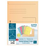 Paquet De 25 Chemises 2 Rabats Super 210 Contact - 24x32cm - Couleurs Assorties - X 5 - Exacompta