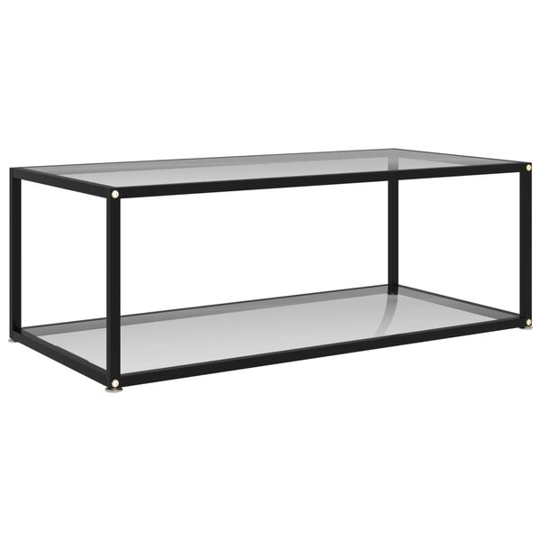 vidaXL Table basse Transparent 100x50x35 cm Verre trempé
