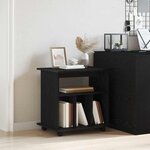 vidaXL Cabinet roulant Chêne noir 60 x 45 x 55 cm Bois d'ingénierie