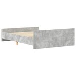 vidaXL Cadre de lit sans matelas gris béton 140x200 cm