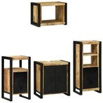 vidaXL Ensemble de mobilier de salle de bain 4 Pièces Bois Recyclé Solide