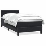 vidaXL Sommier à lattes de lit avec matelas noir 100x220 cm velours