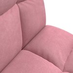 vidaXL Fauteuil de sol ajustable Rose Velours