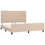 vidaXL Cadre de lit avec tête de lit Cappuccino 180x200 cm Similicuir