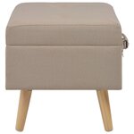 vidaXL Tabourets de rangement lot de 3 Beige Tissu