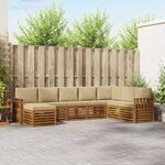 vidaXL Ensemble de canapés d'extérieur 8 Pièces Naturel et Beige