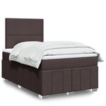 vidaXL Sommier à lattes de lit avec matelas Marron foncé 120x200 cm