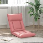 vidaXL Fauteuil de sol ajustable Rose Simili cuir