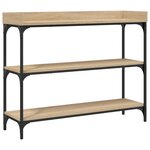 vidaXL Table console avec étagères chêne sonoma 100x30x80 cm