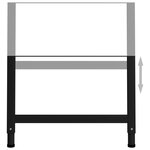 vidaXL Cadres d'établi réglables 2 Pièces Métal 85x(69-95 5) cm Noir