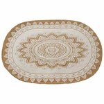 vidaXL Tapis en Jute Floral Naturel 122 x 183 cm Jute