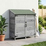 vidaXL Abri de jardin Gris 106 5 x 56 x 113 5 cm Bois de Sapin Massif