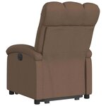 vidaXL Fauteuil inclinable électrique marron tissu