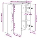 vidaXL Armoire Miroir de Salle de Bain Chêne artisan