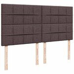 vidaXL Sommier à lattes de lit avec matelas Marron foncé 200x200 cm