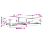 vidaXL Cadre de lit sans matelas cire marron 70x140 cm bois pin massif