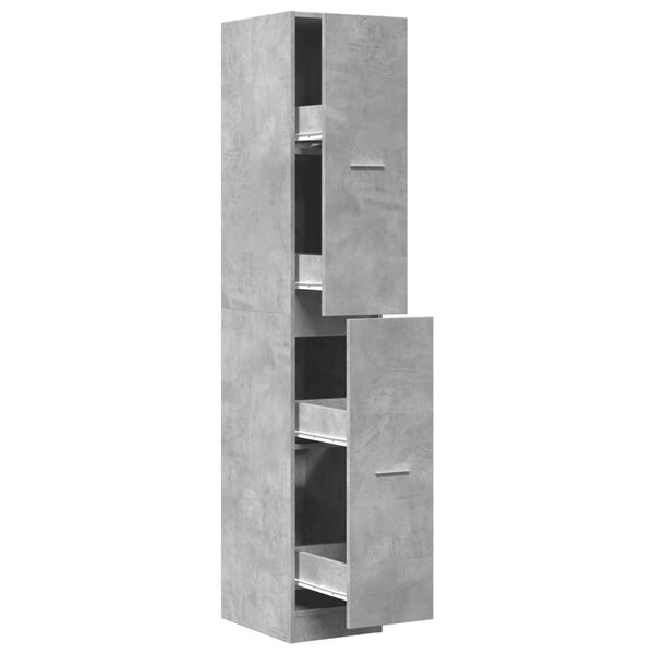 vidaXL Armoire d'apothicaire gris béton 30x41x174 5 cm bois ingénierie