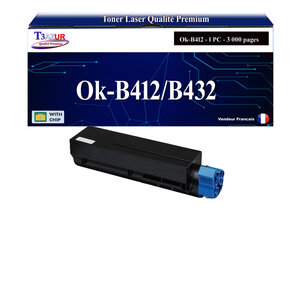 T3AZUR - Toner compatible avec Oki MB472DNW  MB492DN  MB562DNW