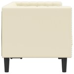 vidaXL Canapé Chesterfield 2 places crème similicuir