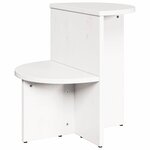 vidaXL Table d'appoint Blanc 50 x 40 x 50 cm Bois massif en pin