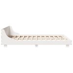 vidaXL Cadre de lit sans matelas blanc 140x190 cm bois de pin massif