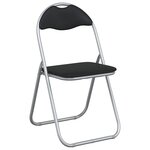 vidaXL Chaise pliante 8 pc Simili cuir Noir et gris 48 x 43 5 x 81 cm