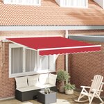 vidaXL Auvent Rétractable Automatique Rouge 350x250 cm