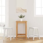 VidaXL Chaises de bar 2 Pièces blanc bois massif d'hévéa