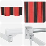 vidaXL Store rétractable manuel avec LEDs 3 5 x 2 5 m
