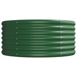 vidaXL Lit surélevé de jardin Acier enduit de poudre 224x80x36 cm Vert