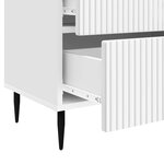 vidaXL Cabinet de chevet Blanc brillant 62 x 34 5 x 47 5 cm