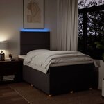 vidaXL Sommier à lattes de lit avec matelas Marron foncé 120x200 cm