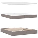 VidaXL Cadre de lit ottoman avec matelas taupe 200x200cm tissu