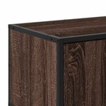 vidaXL Meuble TV chêne marron 100x35x50 cm bois d'ingénierie et métal
