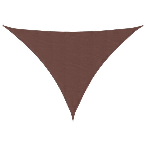 vidaXL Voile de parasol Tissu Oxford triangulaire 5x6x6 m marron